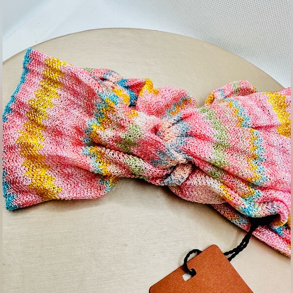 NEW! Missoni Multicolor Chevron Slip-on Knotted Headband - Picture 5 of 10